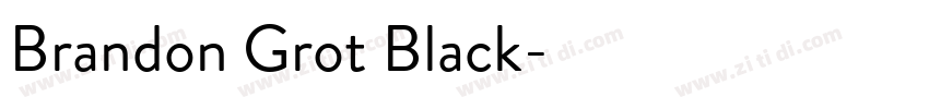 Brandon Grot Black字体转换